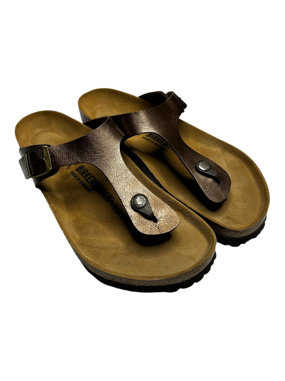 Birkenstock Gizeh Graceful Toffee Metallic Sandals EU 41 Regular Wide - Picture 4 of 12